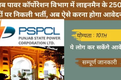 Punjab PSPCL Lineman Recruitment 2025