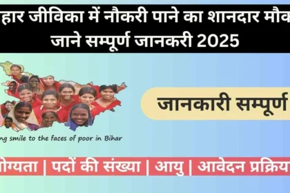 Bihar Jeevika Bharti 2025