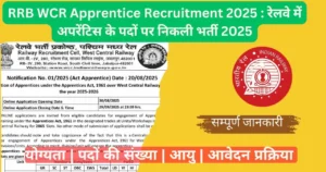 RRB WCR Apprentice Recruitment 2025