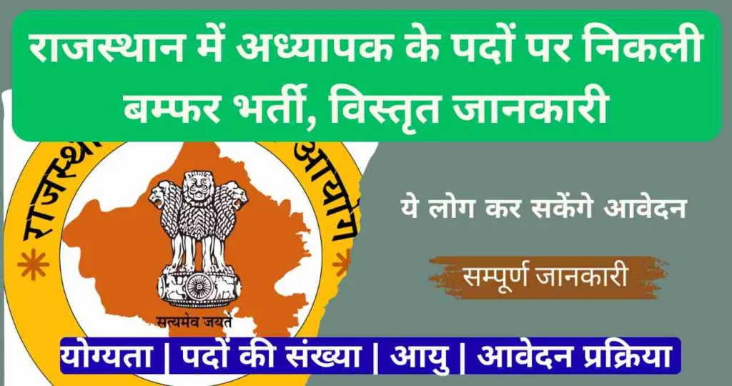 Rajasthan 1st Grade Teacher Recruitment 2025